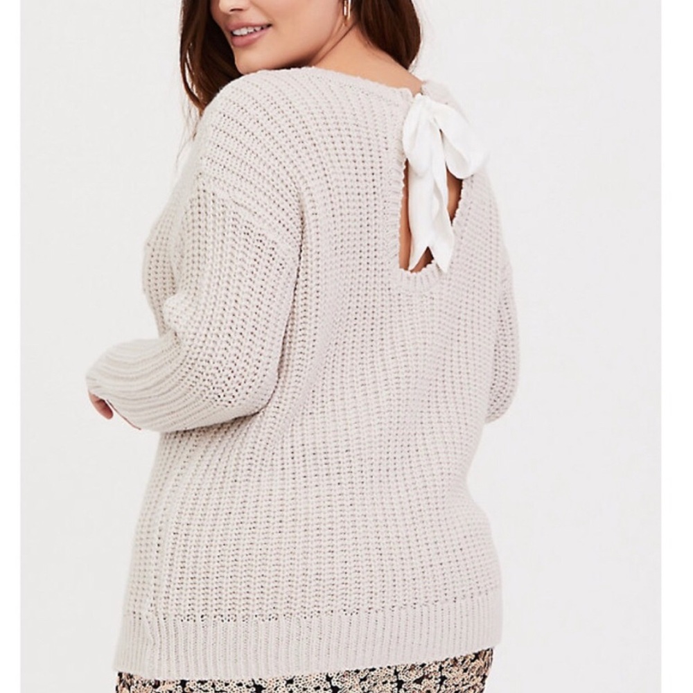 Torrid Keyhole Back Cable Knit Sweater